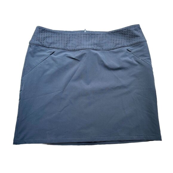 Title Nine Dresses & Skirts - Title Nine Genie Athletic Performance Skirt Women Size 10 Blue Gray Zip Pockets